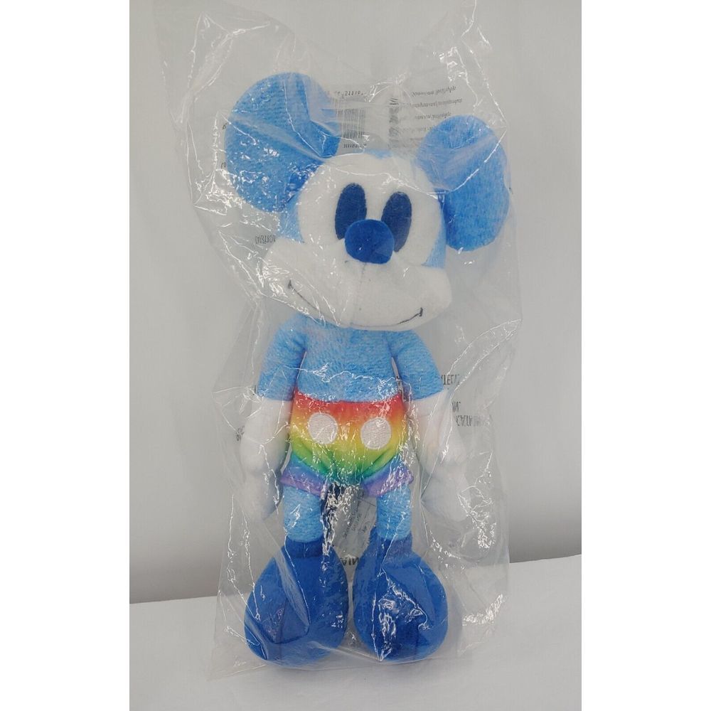 Disney Mickey Mouse Pride Collection 9" Plush Rainbow New In Bag